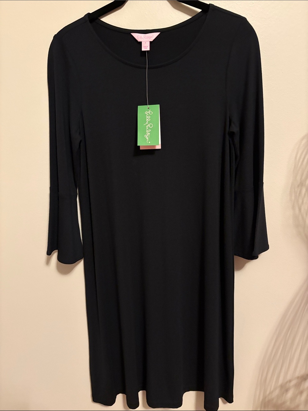 Lilly Pulitzer Black Long-Sleeve A-Line Dress